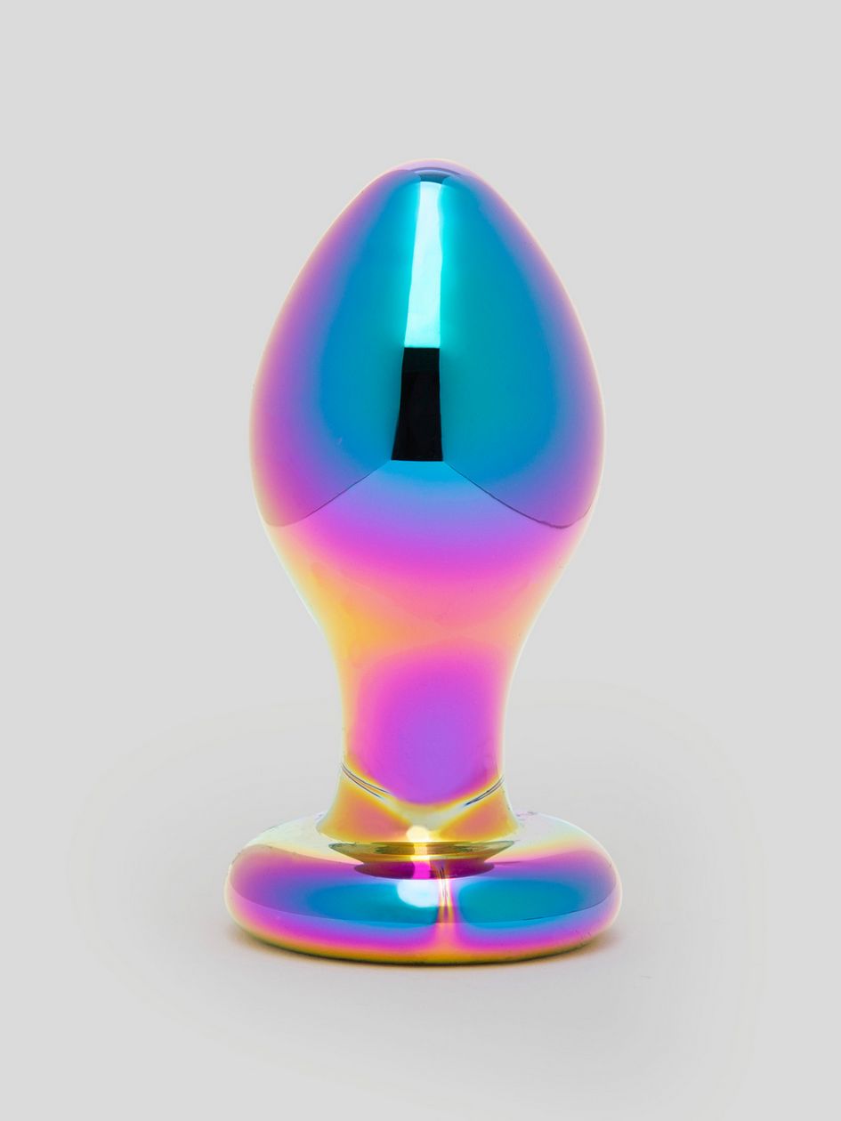 Lovehoney Sensual Glass Small Iridescent Butt Plug 3 Inch