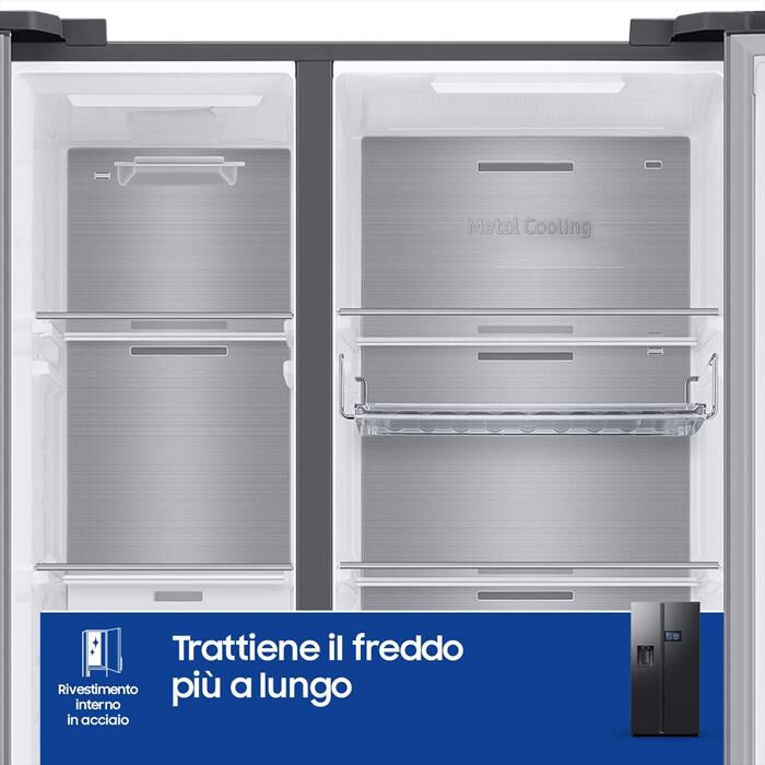 SAMSUNG - Frigorifero side by side RS90F64EDFEF 614L ClasseD-Antracite