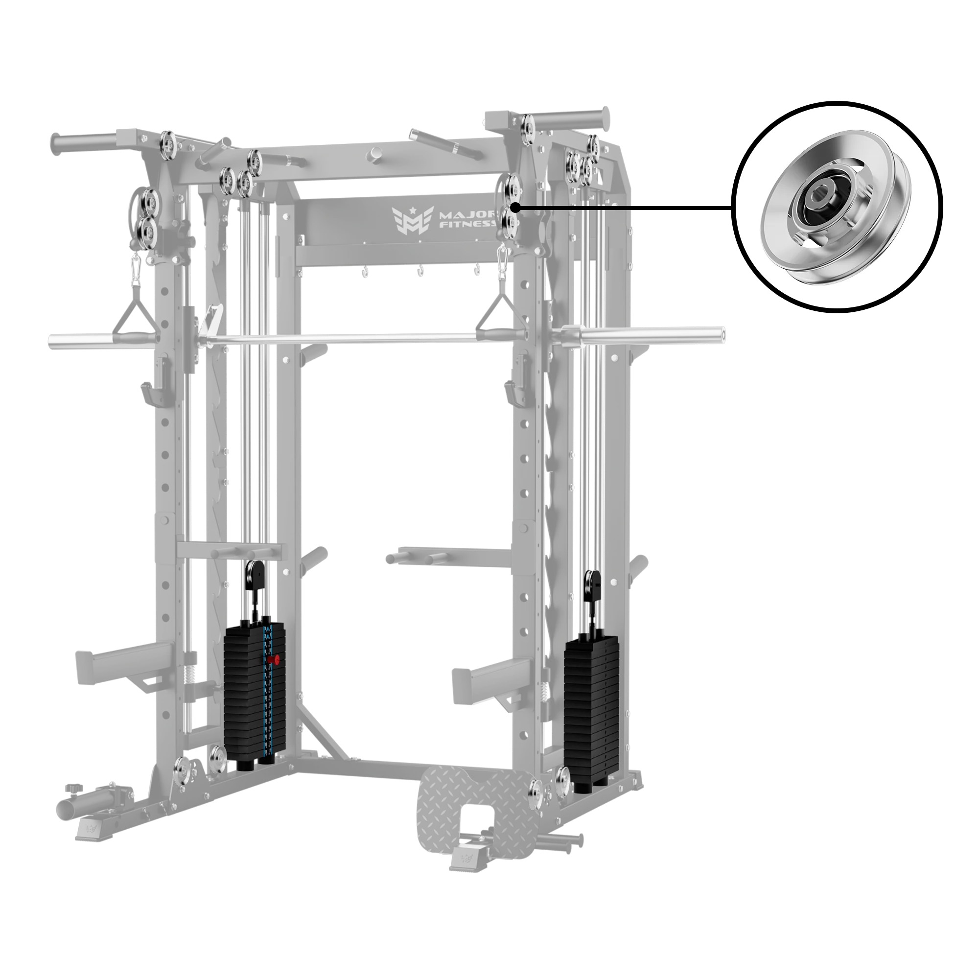 Major Fitness Aluminum Pulley & Weight Stack Bundle