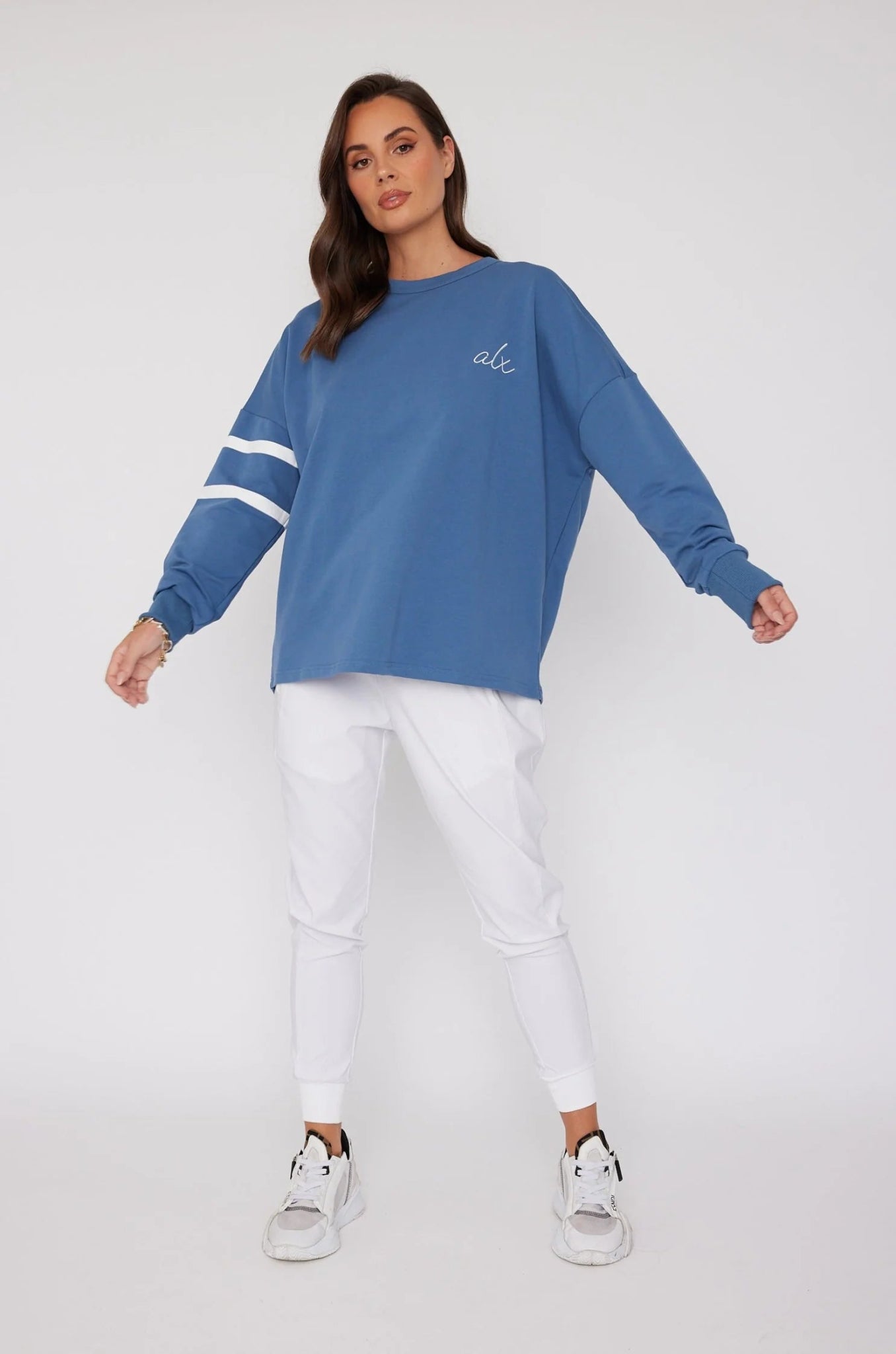 StripeEmbroidered Crew