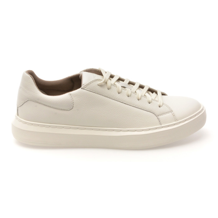 Pantofi sport GEOX albi, U455WD, din piele naturala