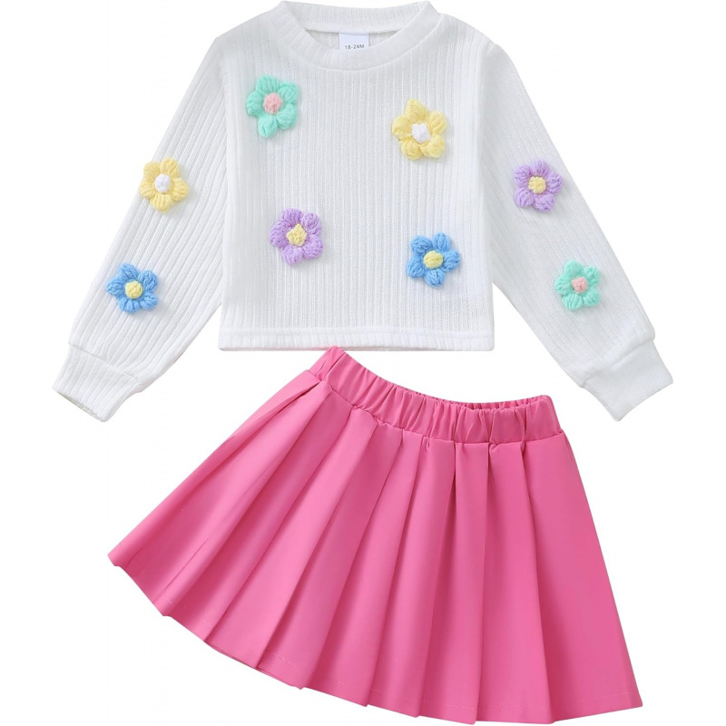 Toddler Baby Girl Fall Winter Skirt Set