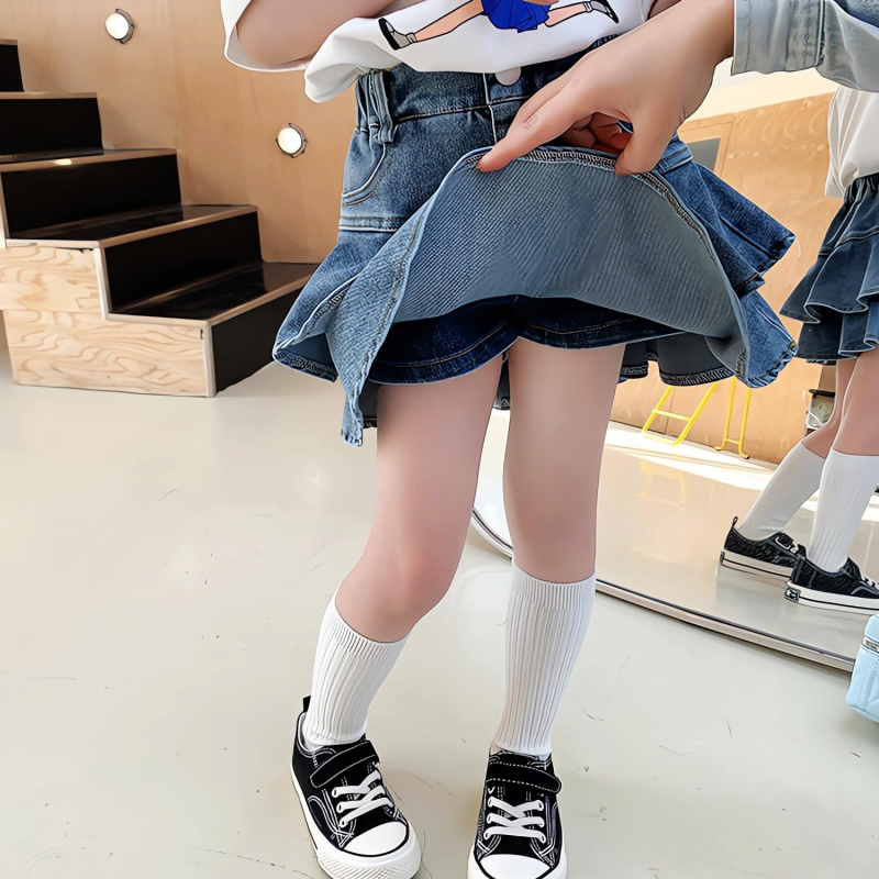 Little Girl's Denim Ruffle Skirts