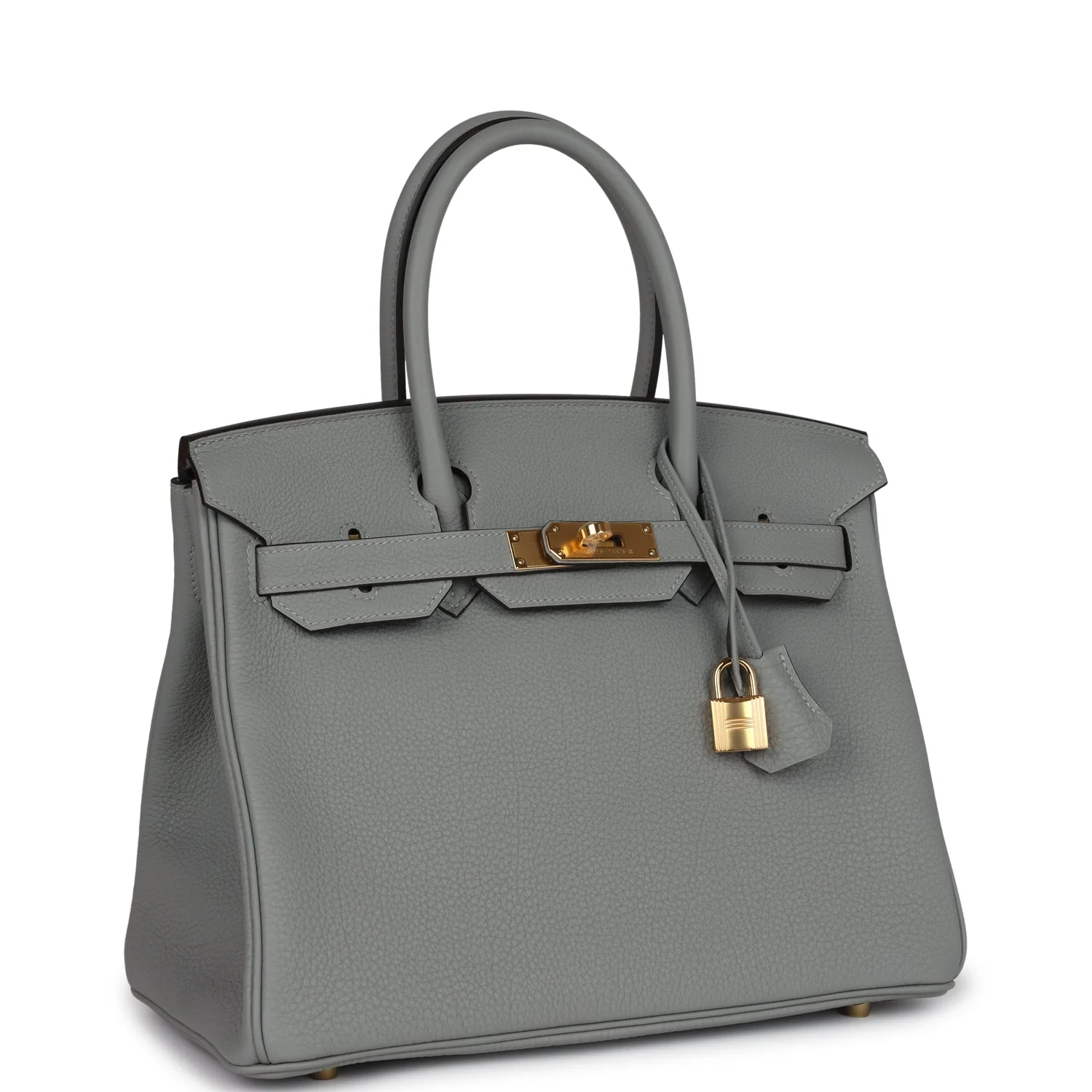 Hermes Birkin 30 Gris Mouette Togo Gold Hardware