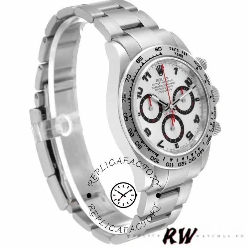 Rolex Cosmograph Daytona 116509 Silver Arabic Dial White Gold 40MM Mens Replica Watch