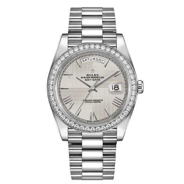 Rolex Day-Date 40 Silver Dial Men's Watch 228349RBR-0004