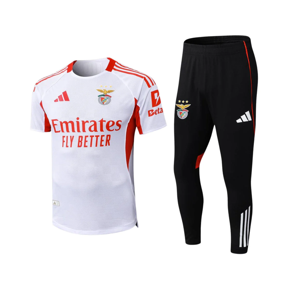 Conjunto benfica calça e camisola branca 2025/26 - LANÇAMENTO