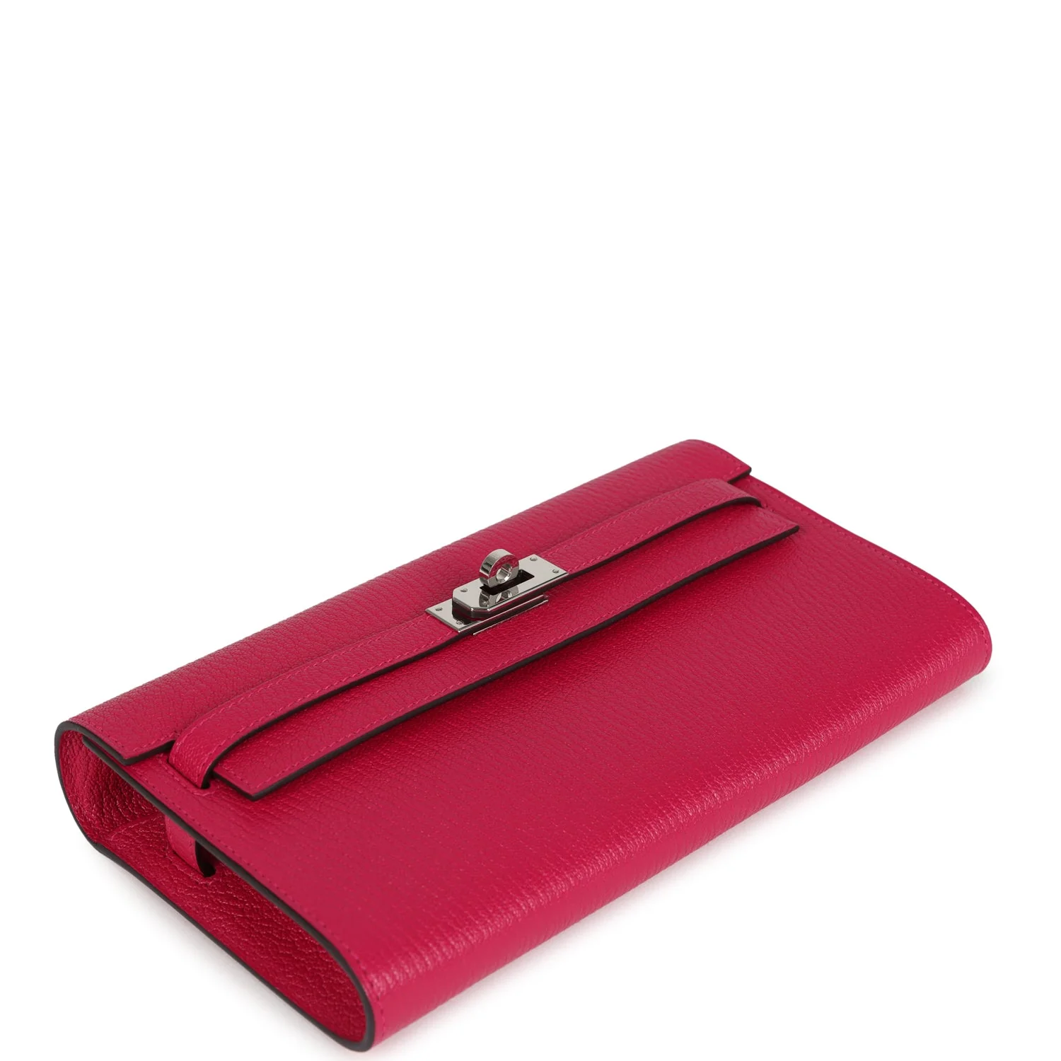 Hermes Kelly Wallet To Go Rose Mexico Chevre Palladium Hardware