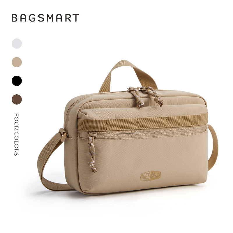 BAGSMART Crossbody Bag, Shoulder Handbag with Adjustable Straps for Everyday Carry, Casual, Travel, Camel