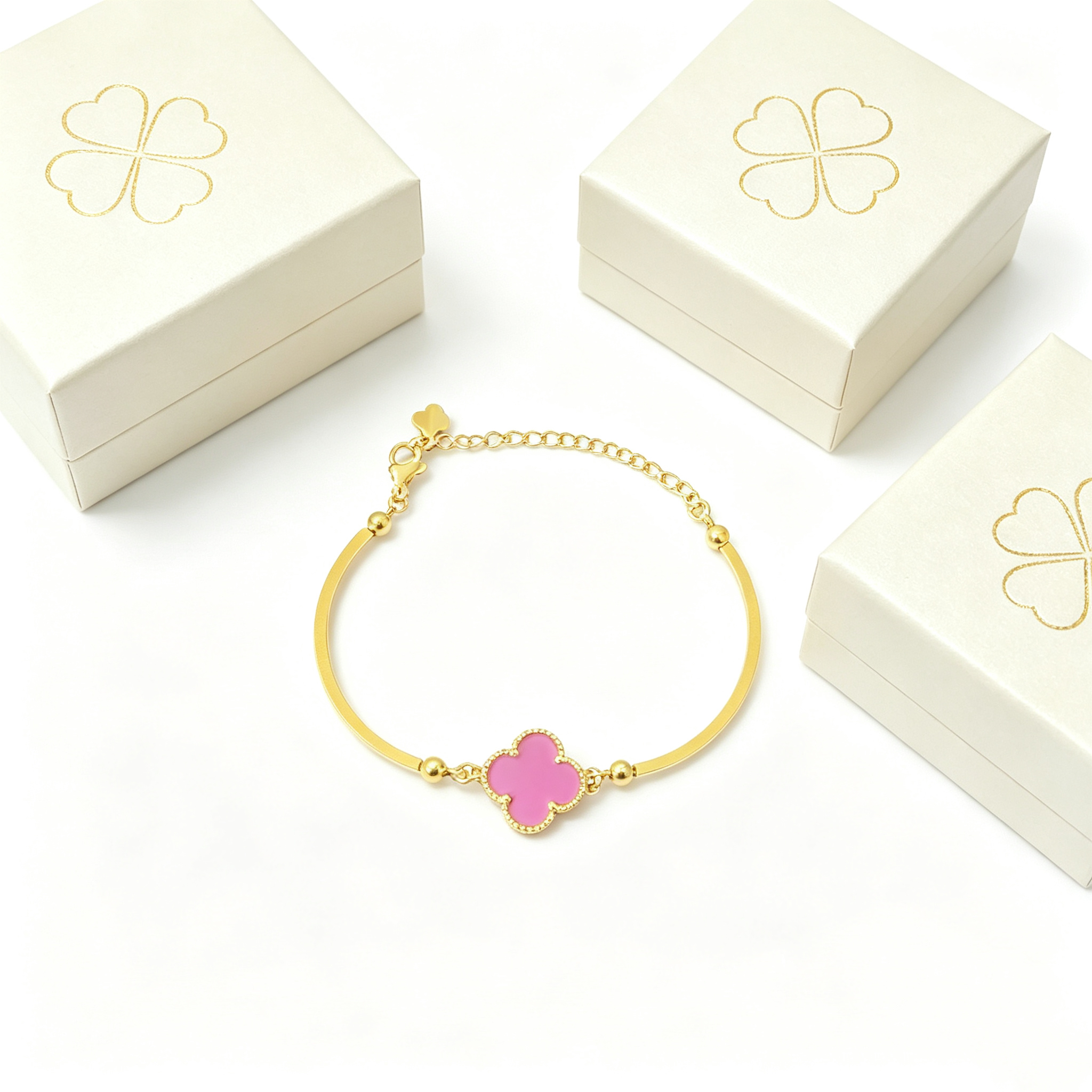 S—Single Flower Metal Bracelet