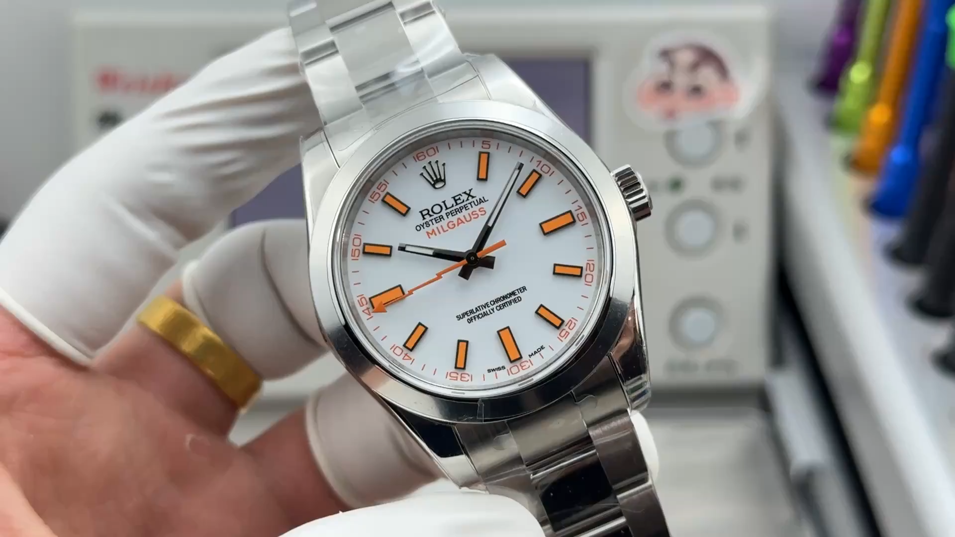 Rolex Milgauss 116400-0002 Automatic White Dial 40mm Mens Replica Watch