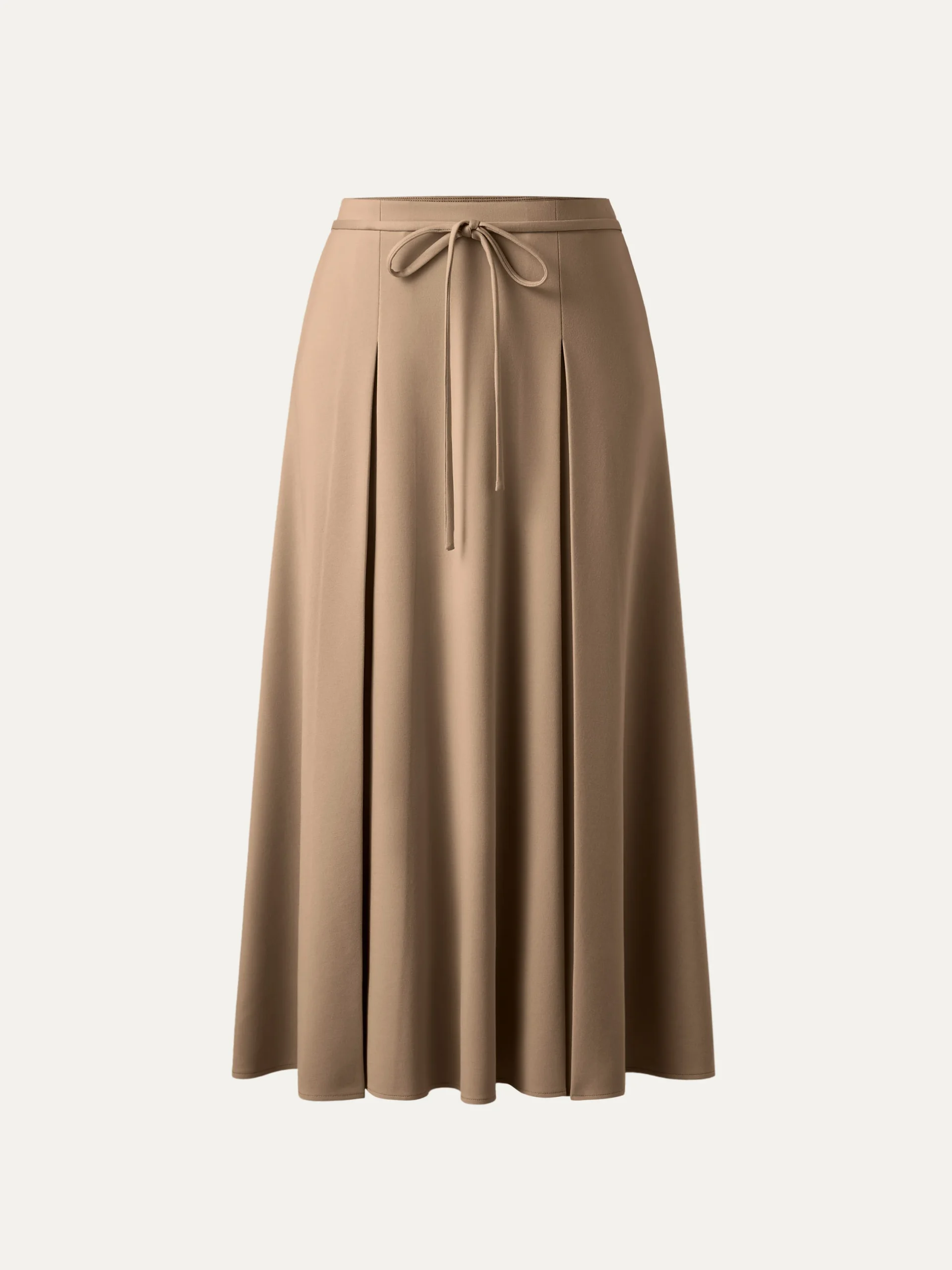 Old Money Pleated Flare Midi Skirt