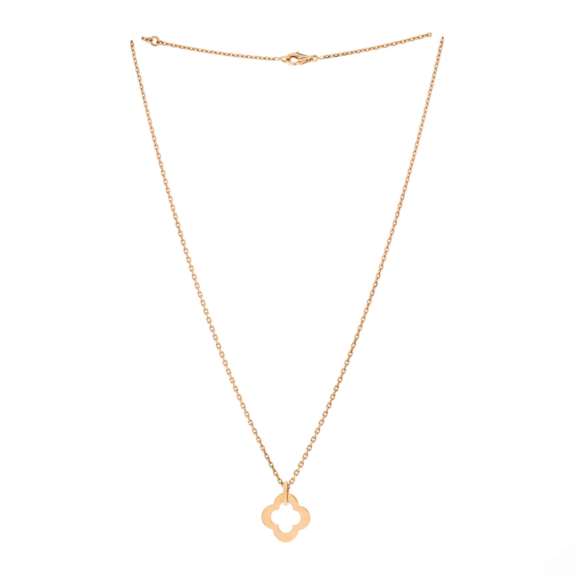 Byzantine Alhambra Pendant Necklace 18K Rose Gold