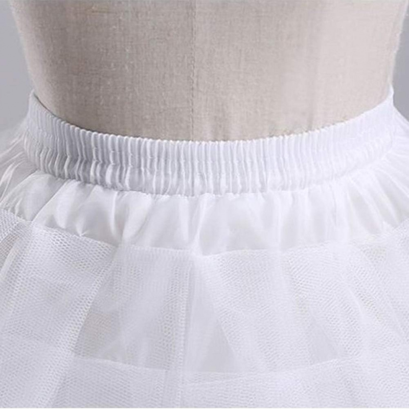 Kids White Mini 3 Layers Wedding Flower Girl Petticoat