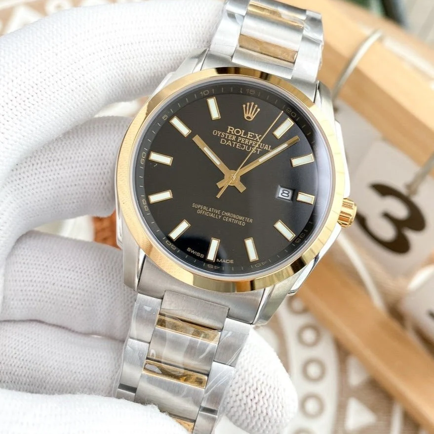 DATEJUST 40MM SMOOTH BEZEL GOLD STEEL