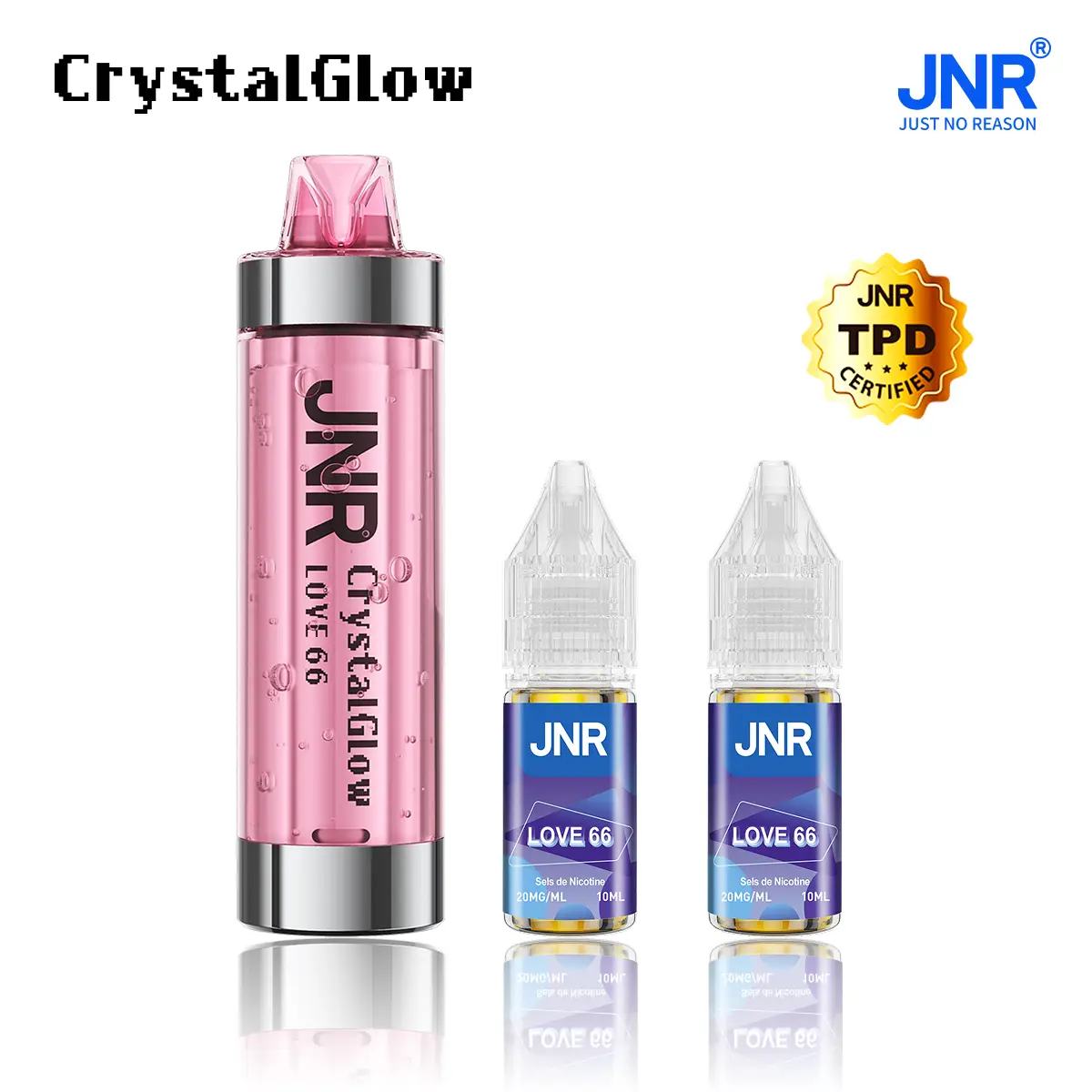 JNR Crystal Glow 33K Puffs - Kit Pod Remplissable et Rechargeable - JNR Vape Puff