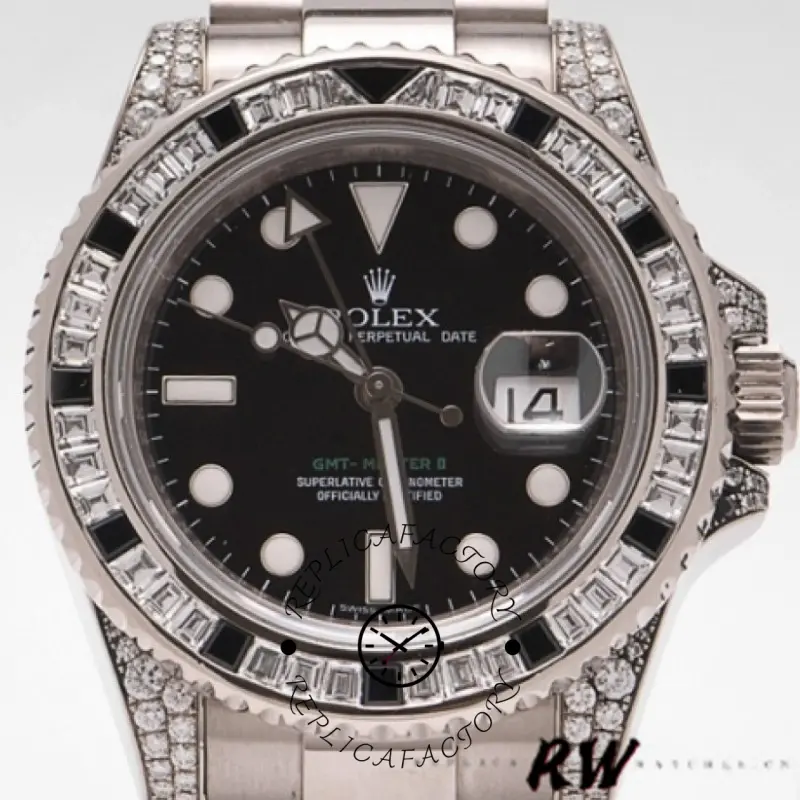 Rolex GMT Master II 116759SANR Black Dial 40mm Mens Replica Watch