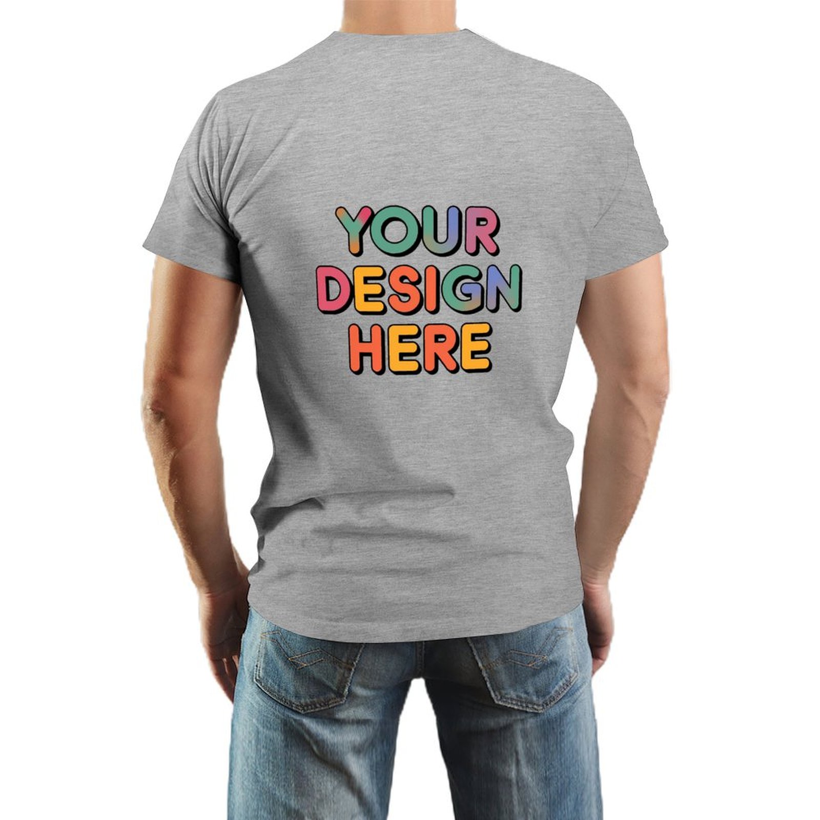Customized Men’s T-Shirt Back Print in 100% Pure Cotton