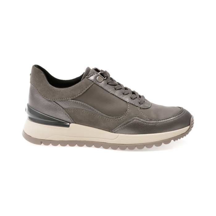 Pantofi sport GEOX gri, D5600A, din piele naturala