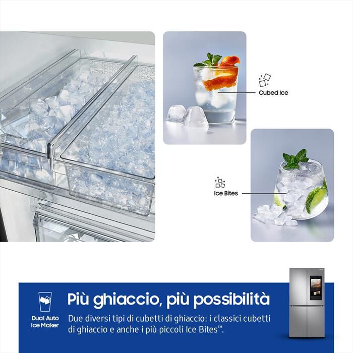 SAMSUNG - Frigorifero 4 porte RF65DG9H0ESREF Classe E 637 lt-Inox Spazzolato
