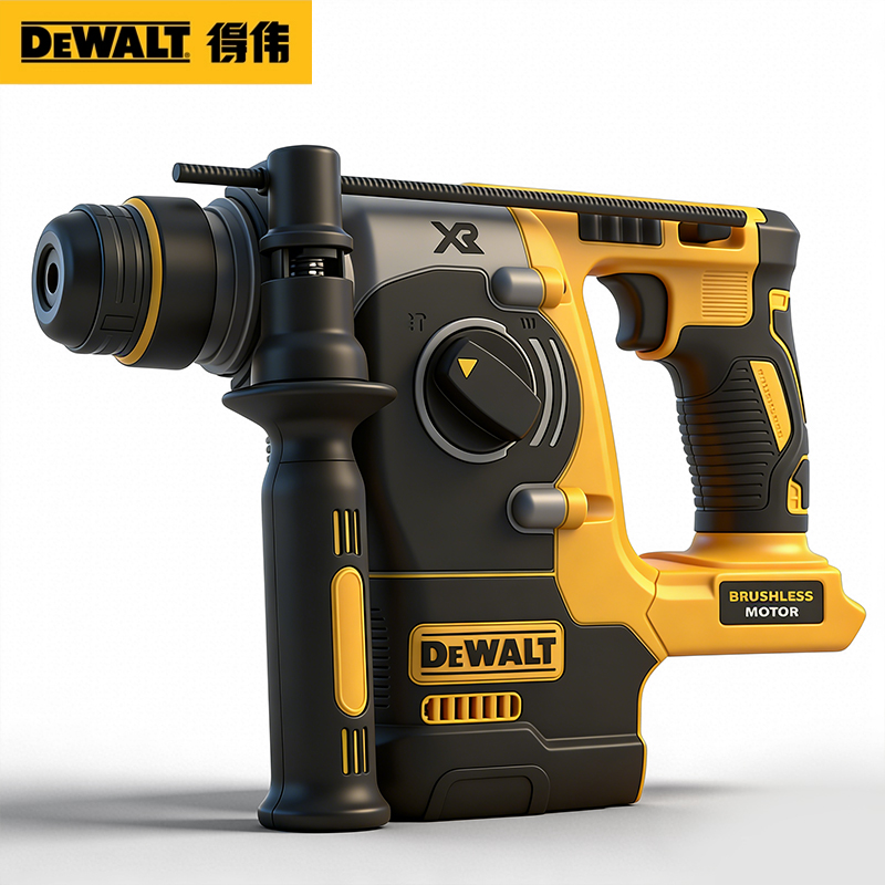 Dewalt Industrial DCH273 20V Brushless Motor Battery-Powered Lithium-Ion Portable Rotary Hammer Drill SDS Plus Bits for Drilling