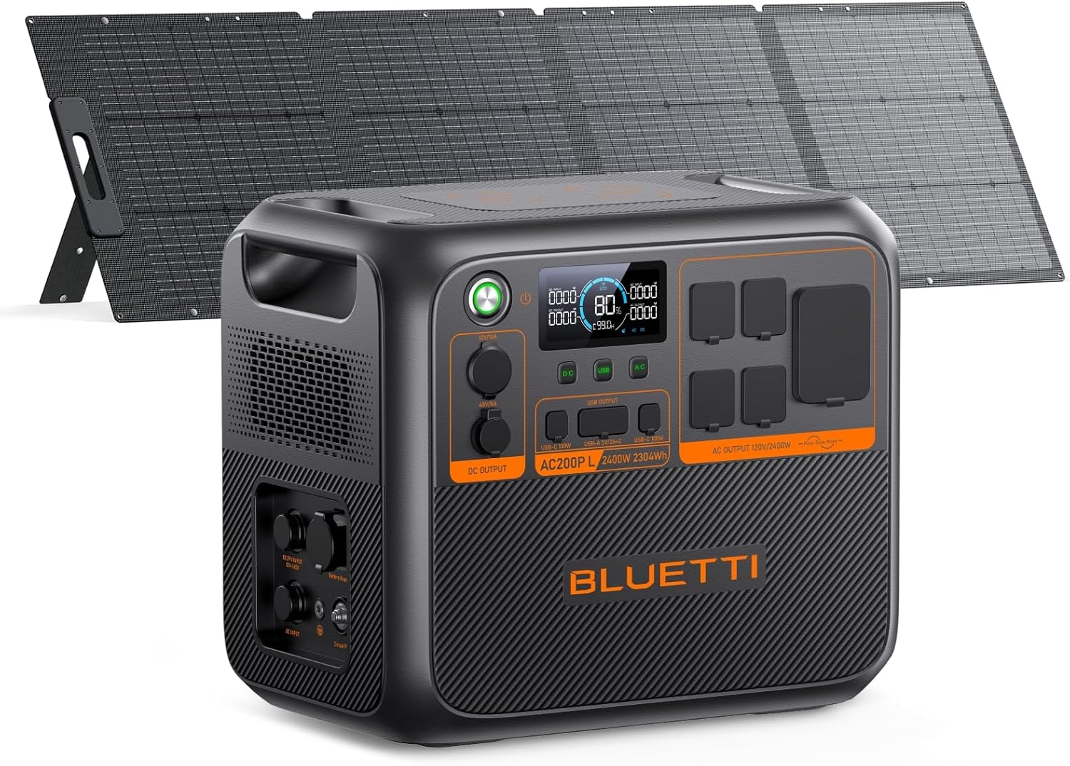 BLUETTI AC180P Portable Power Station, 1440Wh LiFePO4 Battery Backup w/ 4 1800W (2700W Power Lifting) AC Outlets, 0-80% in 45Min, Solar Generator for Camping, Off-grid, Power Outage