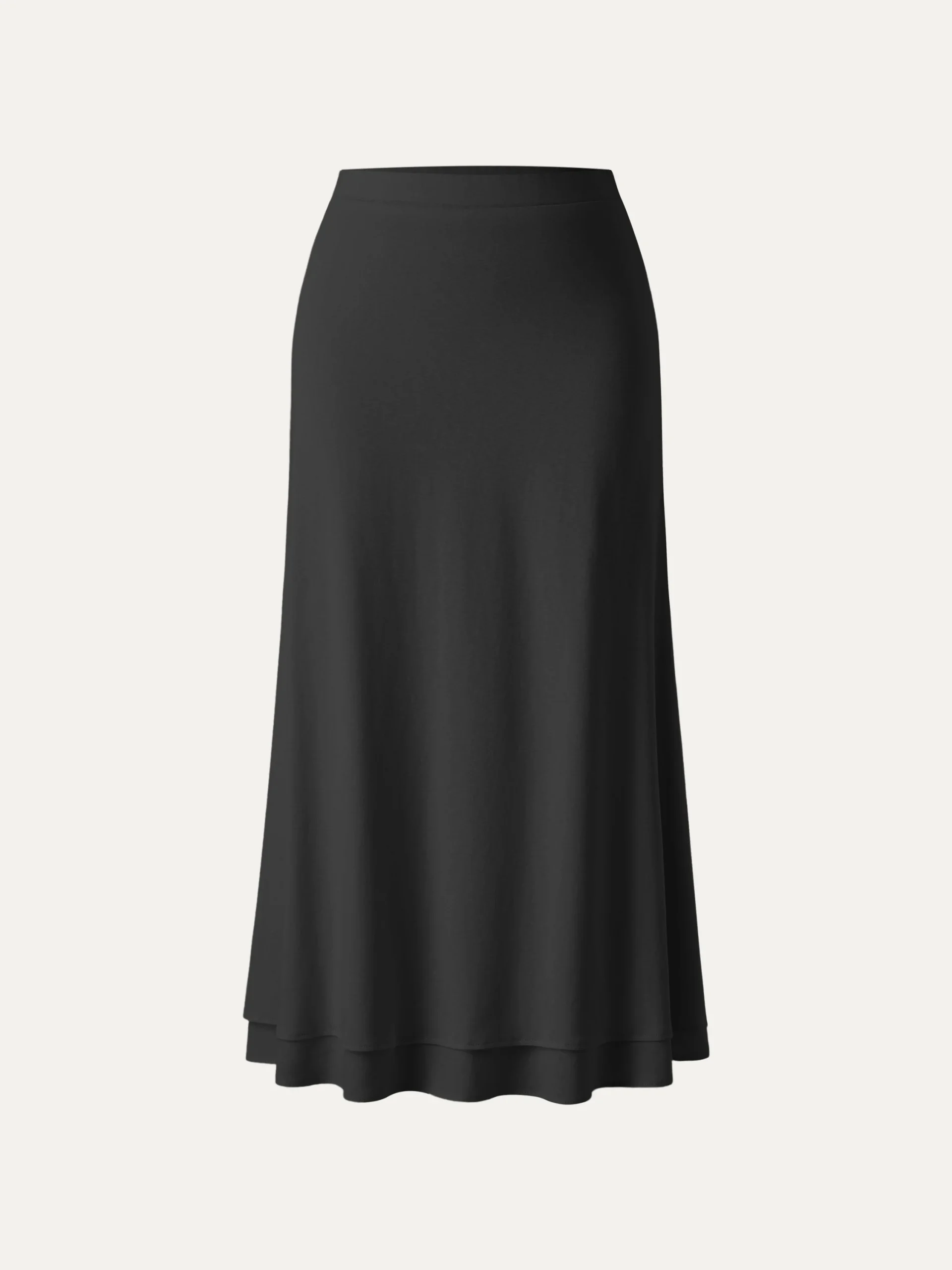 Flowy Cotton-linen Midi Flared Skirt