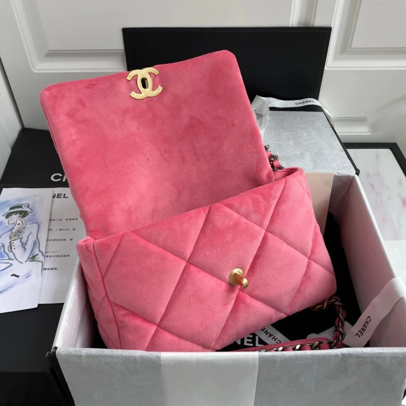 Chanel 19 Large Velvet Flap Bag As1161