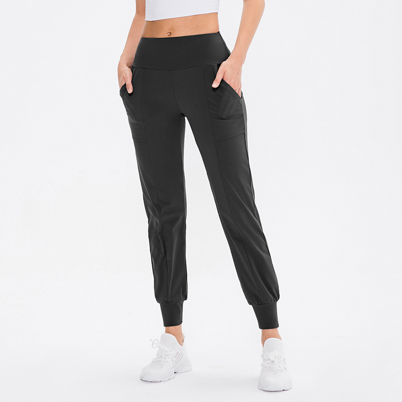 New women's loose-fitting, tapered yoga pants, high-waisted, slimming, casual sports pants, stretchy training and fitness pants