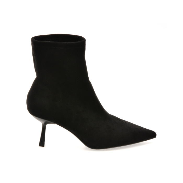 Botine elegante EPICA negre, 26R530, din material textil