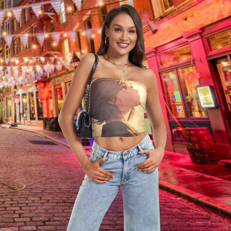 AURETOP Girl Women's Strapless Crop Tops