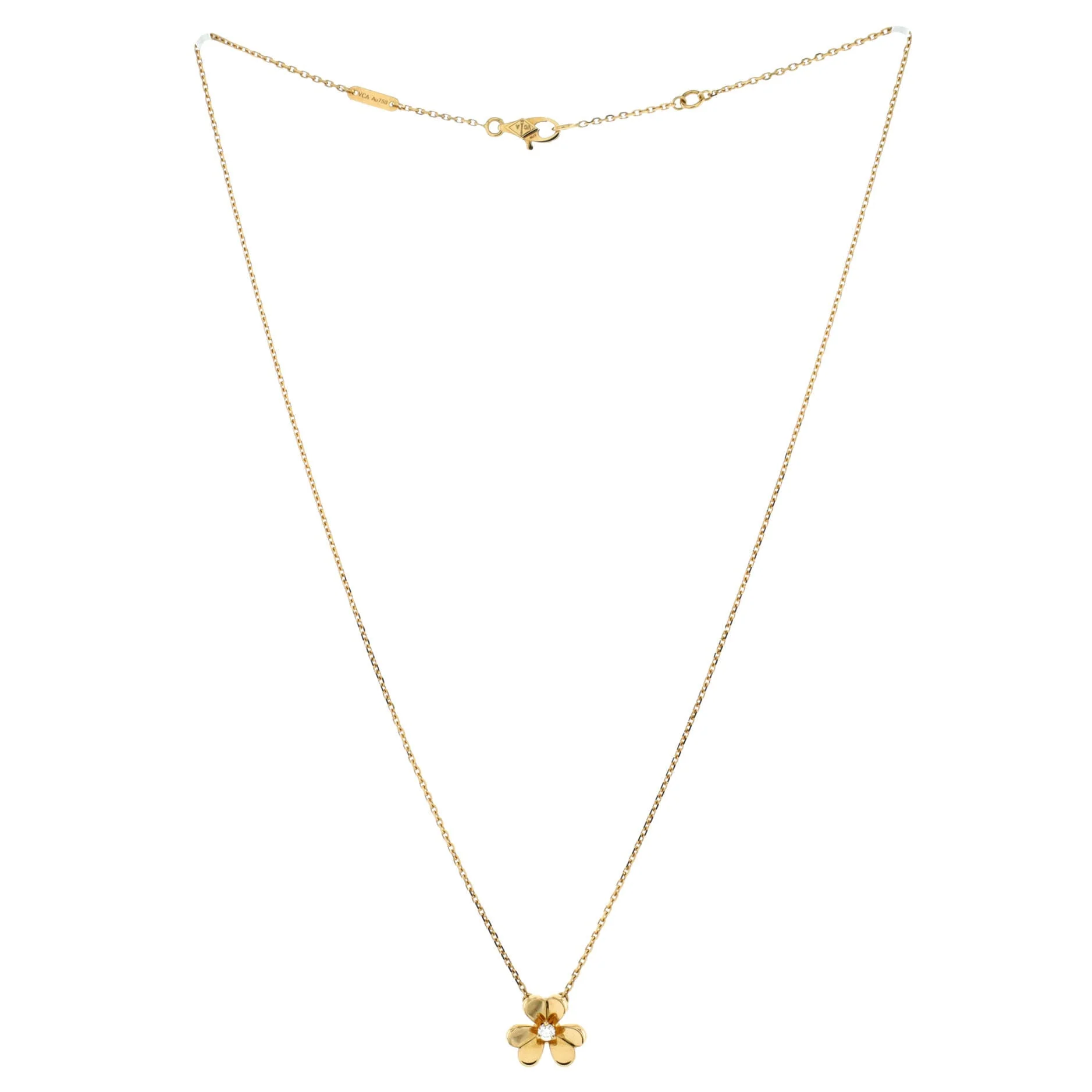 Frivole Pendant Necklace 18K Yellow Gold and Diamond Mini