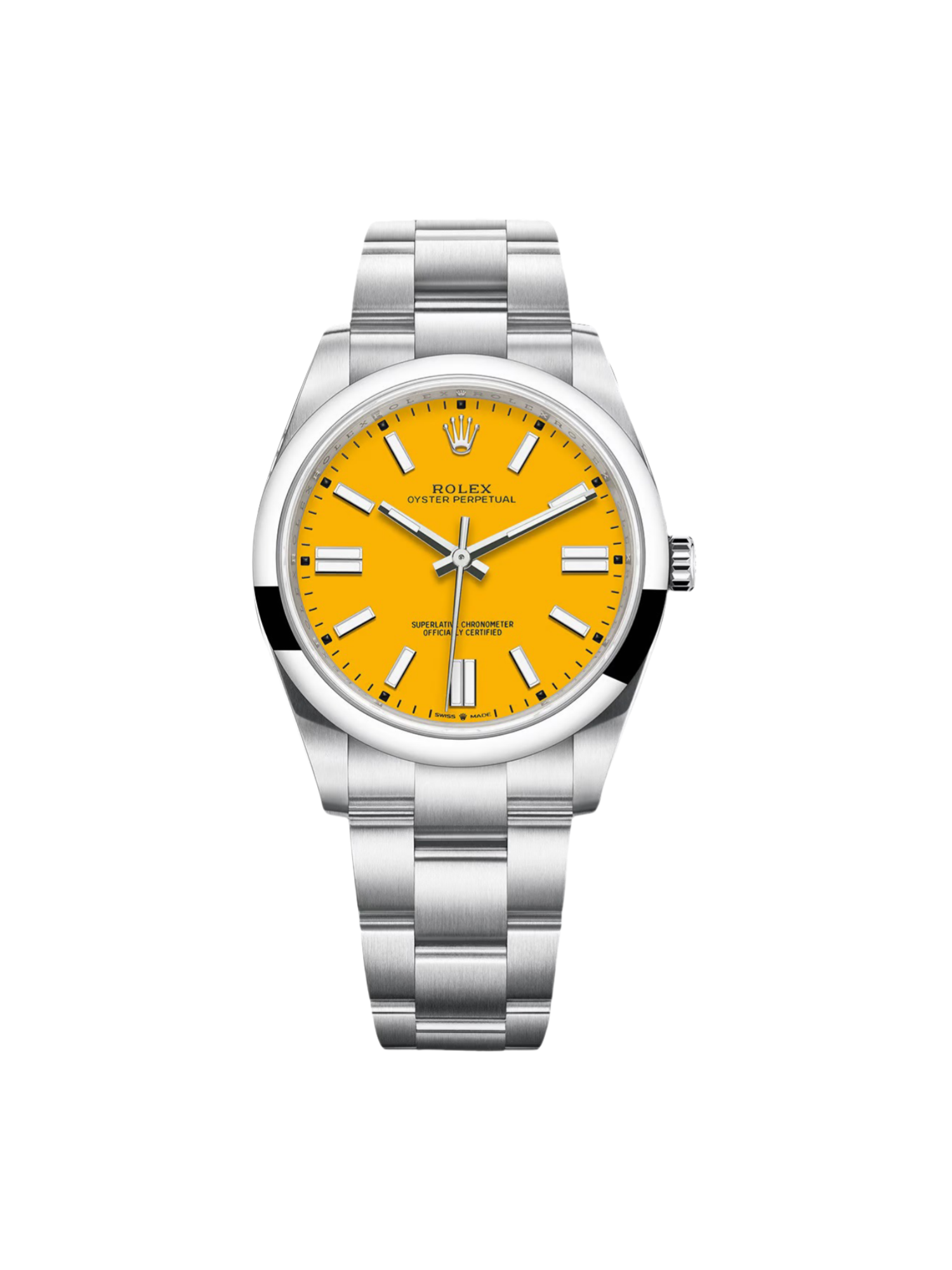 Rolex Oyster Perpetual 41mm 124300-0004 Yellow Dial