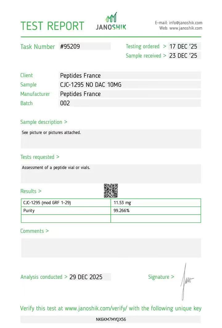 CJC-1295 independent test report