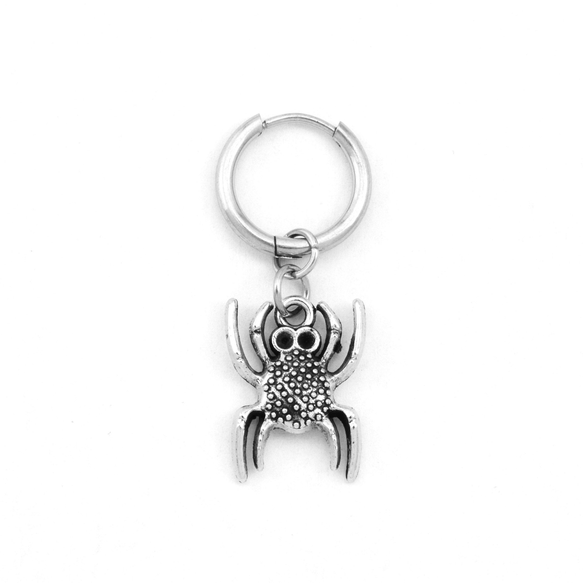 Alloy Personalized Cartoon Spider Web Halloween Earrings Ear Clips for Men and Women, Fun and Spooky Spider Ear Accessories