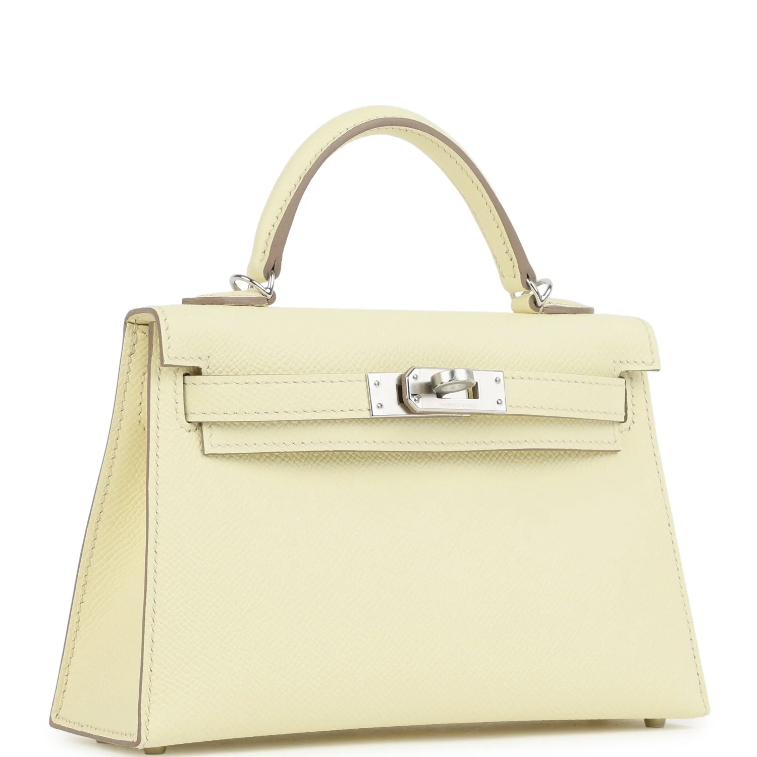 Hermes Kelly Sellier 20 Jaune Milton Epsom Palladium Hardware