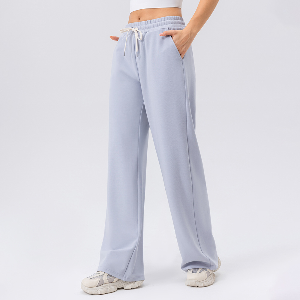 European and American style autumn and winter wide-leg sports pants, high-waisted loose outdoor running fitness trousers, casual trousers.