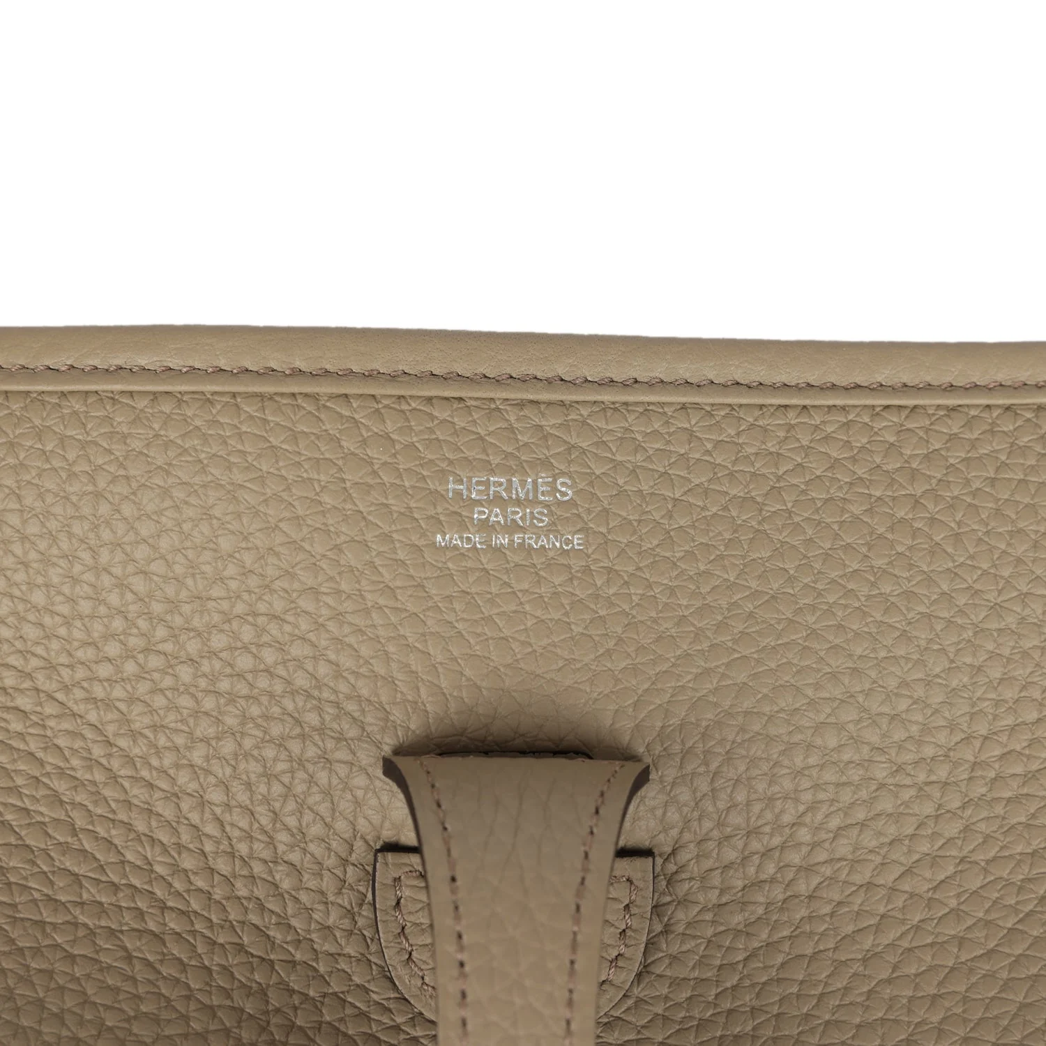 Hermes Evelyne III PM Beige Marfa Clemence Palladium Hardware