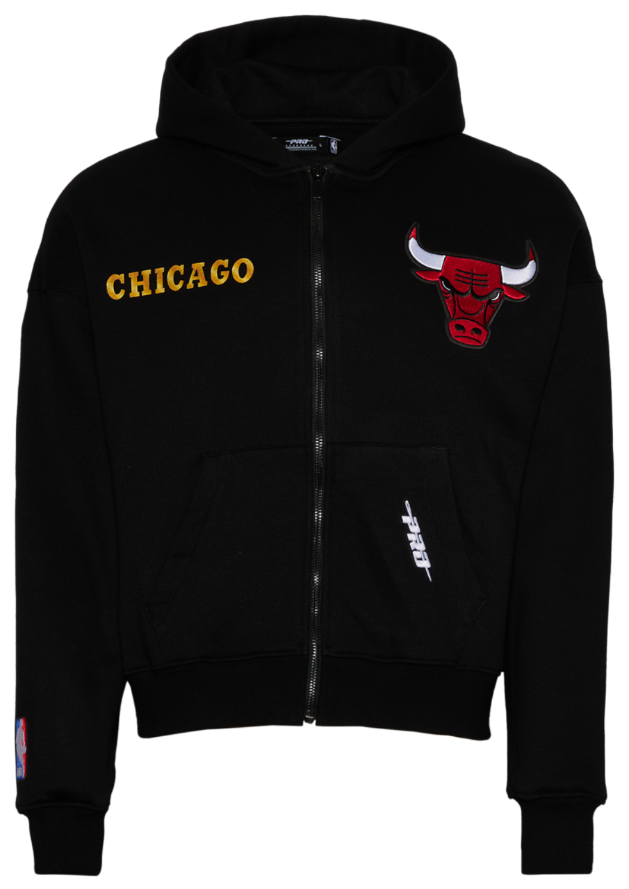 Pro Standard Bulls Gold Hoops Pro Full-Zip Hoodie