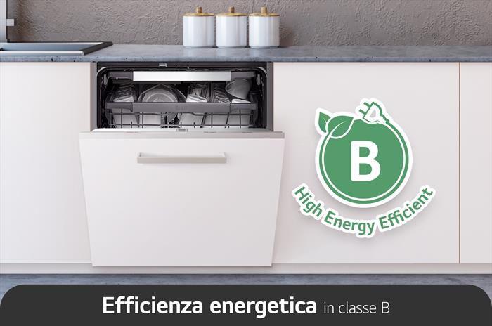 LG - Lavastoviglie QUADWASH DB365TXS Classe B 10coperti-Acciaio inossidabile