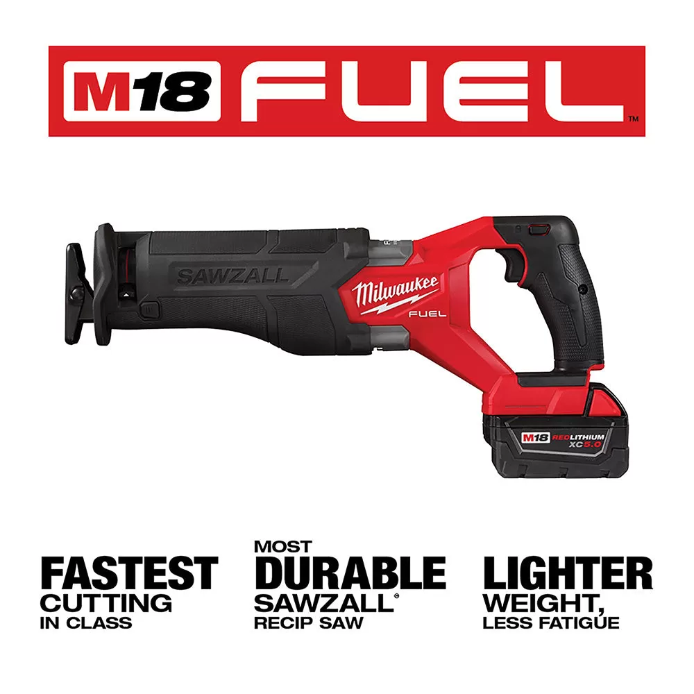 Milwaukee 2821-21FB M18 FUEL 18V SAWZALL Kit w/ M18 FORGE XC6.0 /Blades
