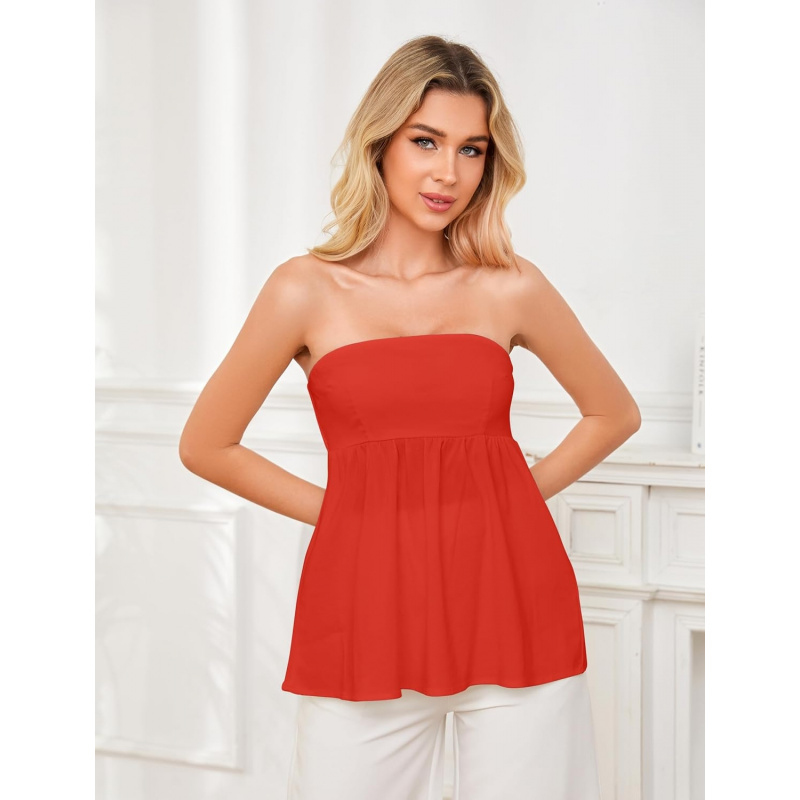 AURETOP Women's Strapless Bandeau Tube Top