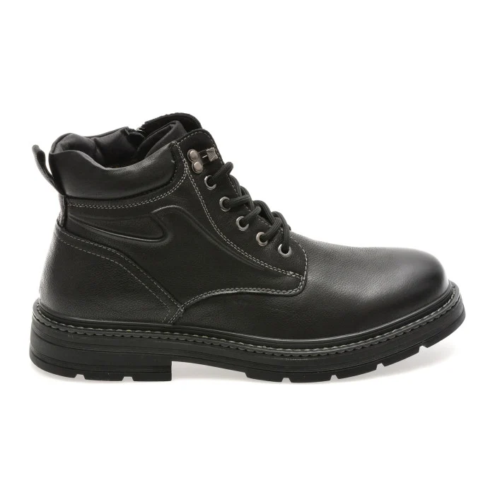 Bocanci OTTER negri, M75377, din piele naturala