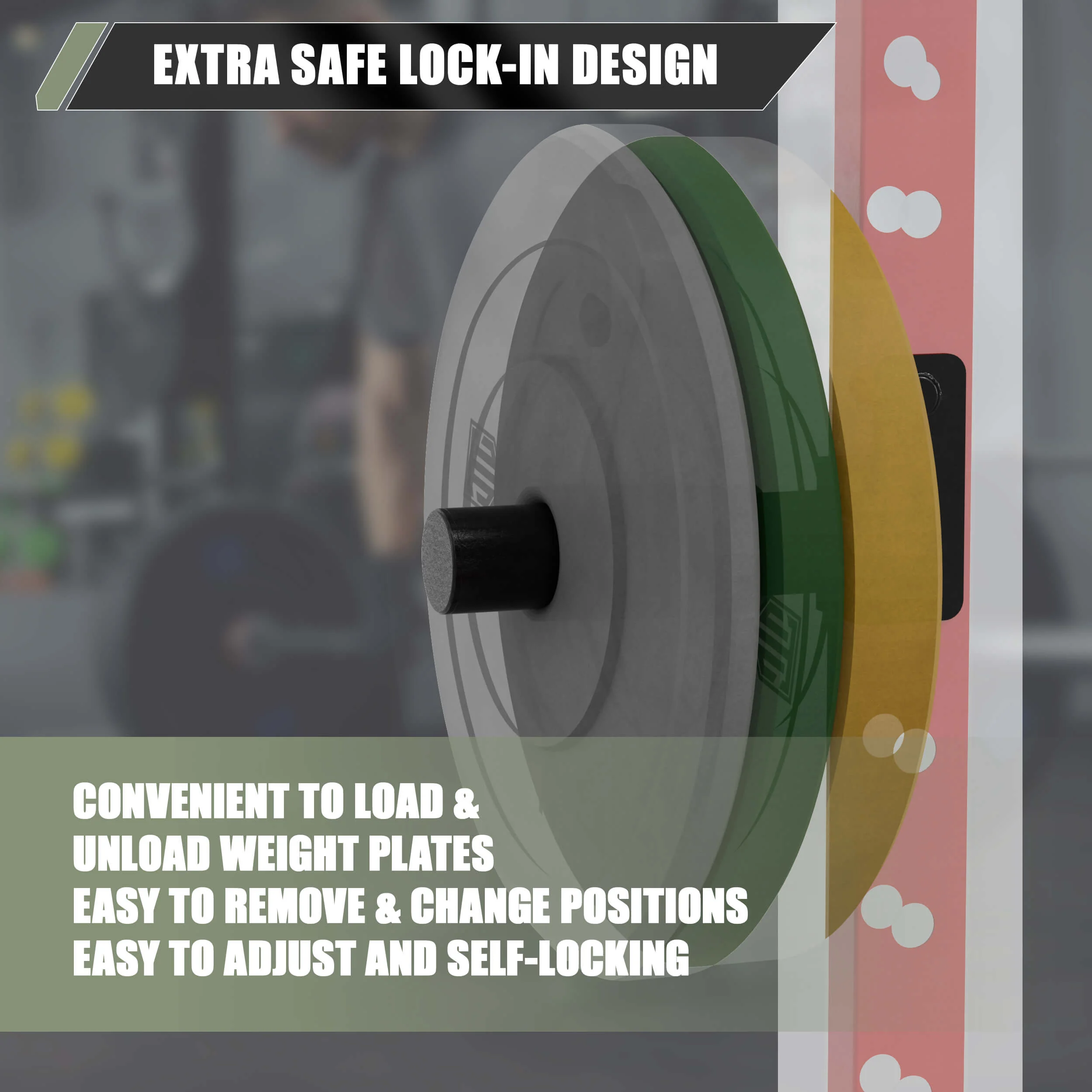 Major Fitness Weight Plates Holder Attachment Sold in Pairs