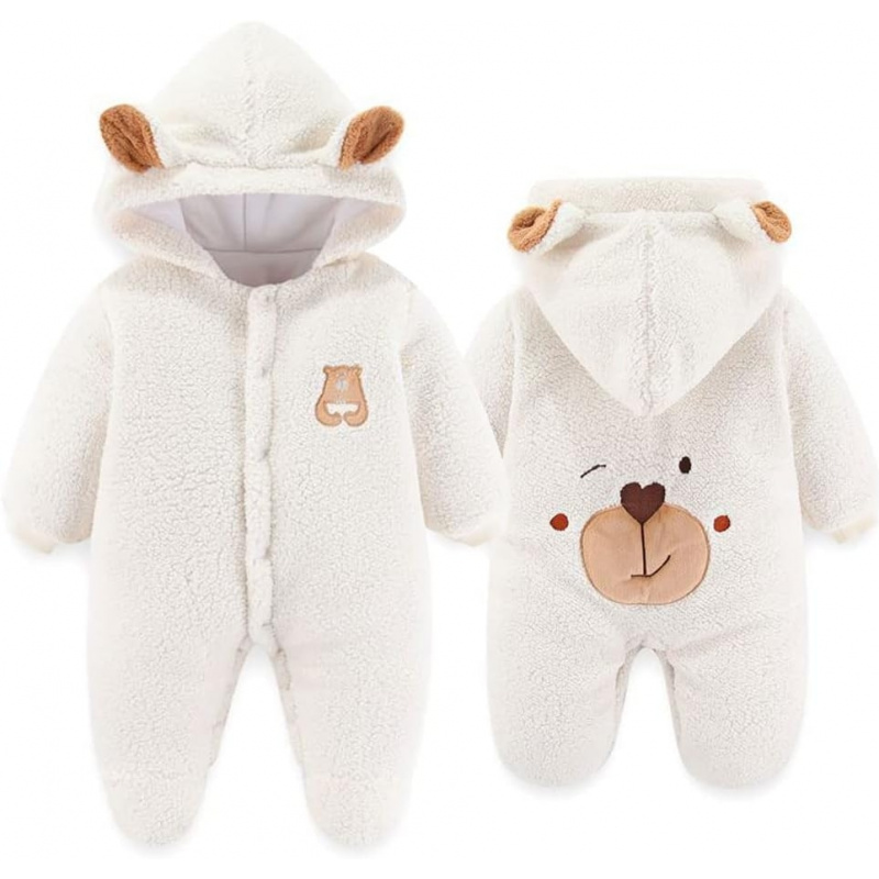 VAELIRAEL Newborn Fleece Footie Jumpsuit