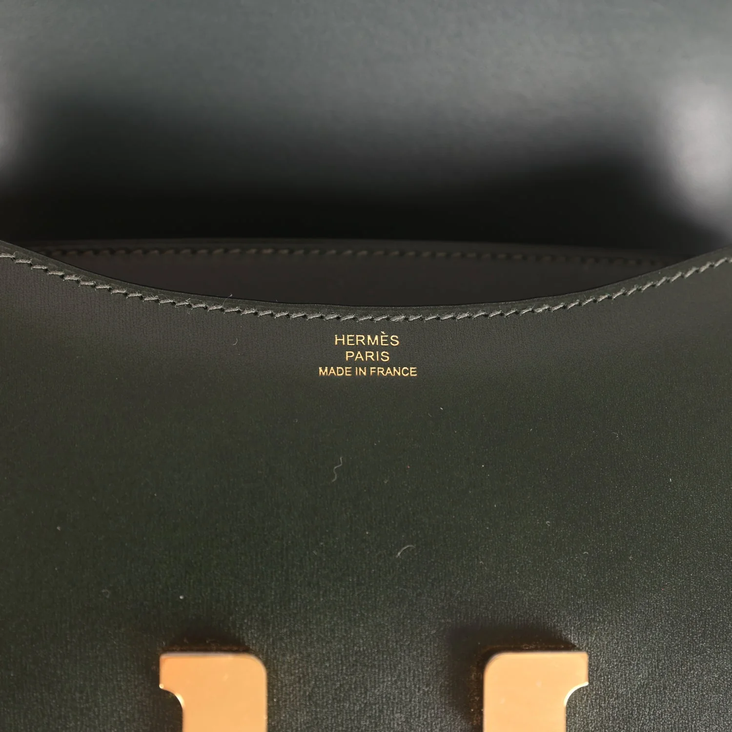Hermes Constance 1-18 Vert Fonce Box Gold Hardware