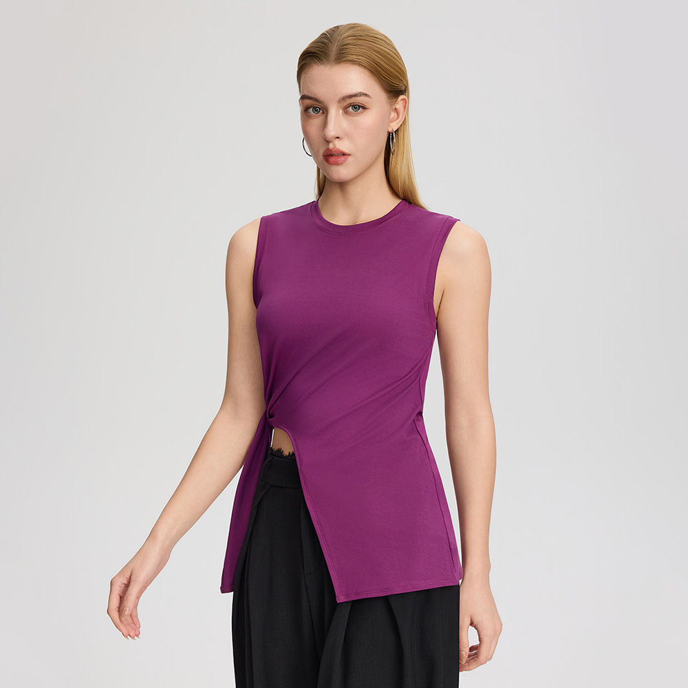 Modal yoga wear, sports cover-up, loose, cool, breathable sleeveless top with straps, outdoor sports casual vest