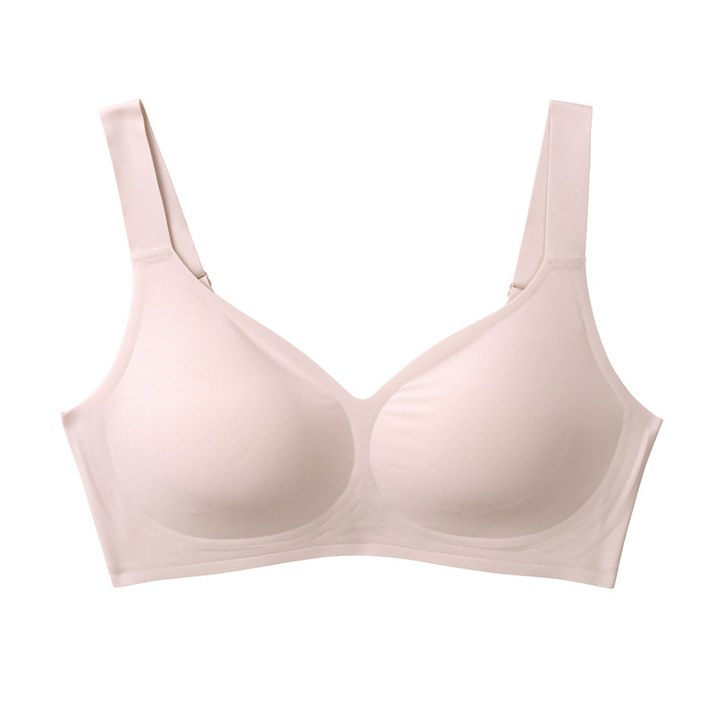 Soft support bra for large breasts, wire-free bra, seamless, European and American style plus size underwear, source factory bra