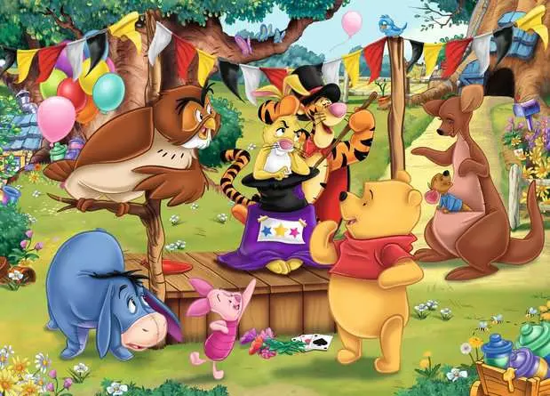Children’s Jigsaw Puzzle Winnie the Pooh - Magic Show - 60 Pieces Puzzle
