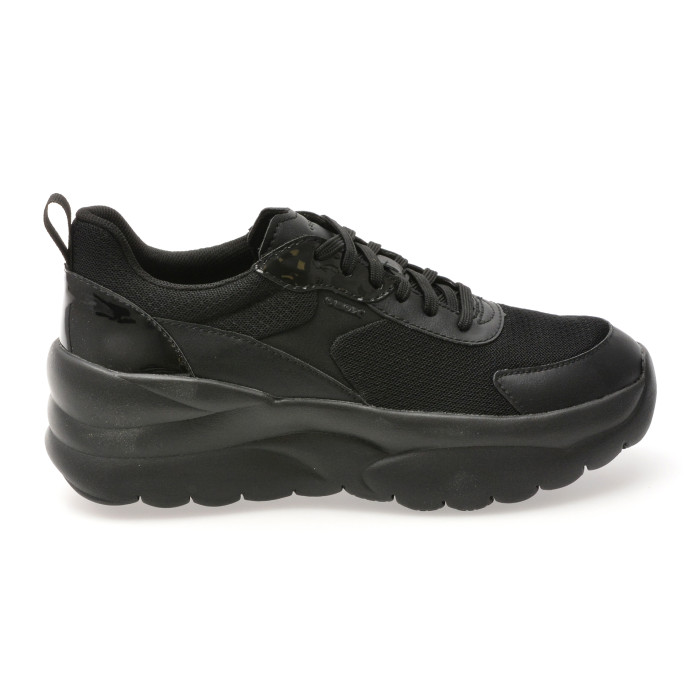Pantofi sport GEOX negri, D551FD, din material textil